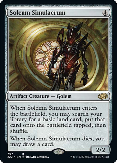 Solemn Simulacrum\nJumpstart 2022\nSingle\nMagic The Gathering