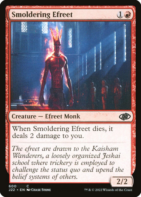 Smoldering Efreet\nJumpstart 2022\nSingle\nMagic The Gathering