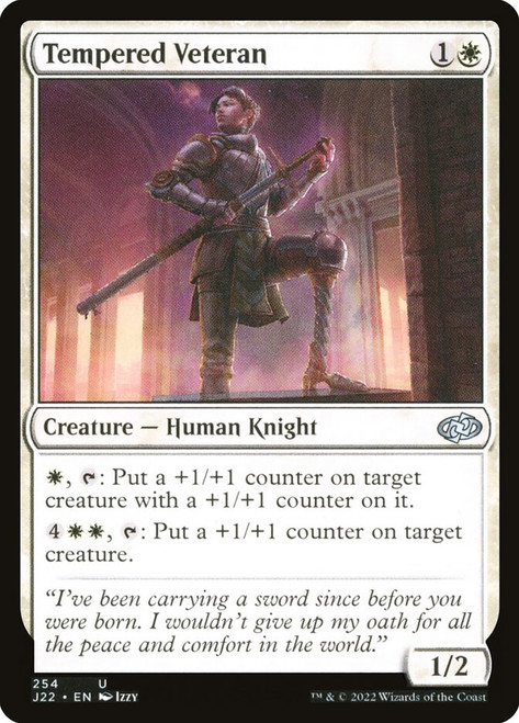 Tempered Veteran\nJumpstart 2022\nSingle\nMagic The Gathering
