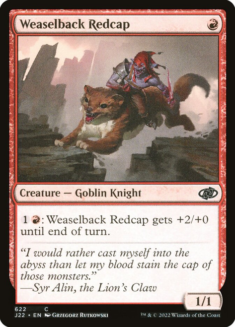 Weaselback Redcap\nJumpstart 2022\nSingle\nMagic The Gathering