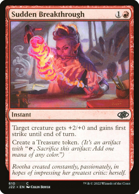 Sudden Breakthrough\nJumpstart 2022\nSingle\nMagic The Gathering