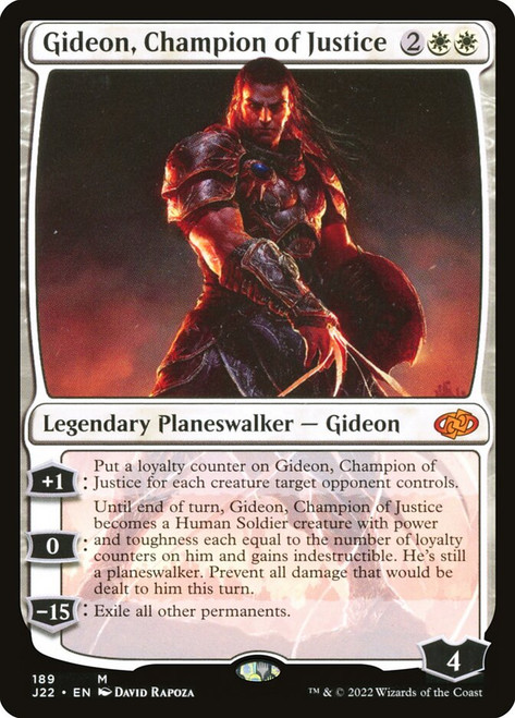 Gideon, Champion of Justice\nJumpstart 2022\nSingle\nMagic The Gathering