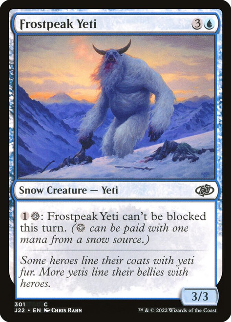 Frostpeak Yeti\nJumpstart 2022\nSingle\nMagic The Gathering