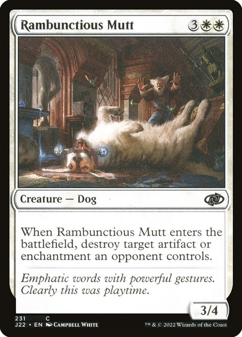 Rambunctious Mutt\nJumpstart 2022\nSingle\nMagic The Gathering