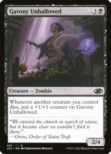 Gavony Unhallowed\nJumpstart 2022\nSingle\nMagic The Gathering