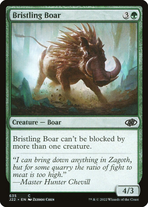Bristling Boar\nJumpstart 2022\nSingle\nMagic The Gathering