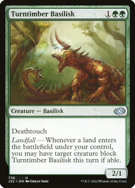 Turntimber Basilisk\nJumpstart 2022\nSingle\nMagic The Gathering