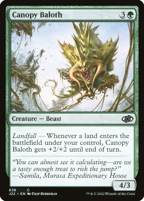 Canopy Baloth\nJumpstart 2022\nSingle\nMagic The Gathering