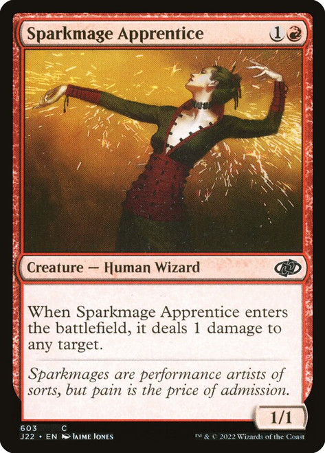 Sparkmage Apprentice\nJumpstart 2022\nSingle\nMagic The Gathering