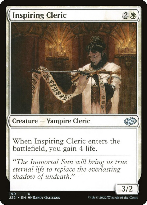 Inspiring Cleric\nJumpstart 2022\nSingle\nMagic The Gathering