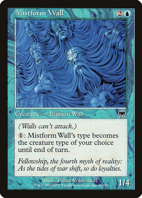 Mistform Wall\nOnslaught\nSingle\nMagic The Gathering
