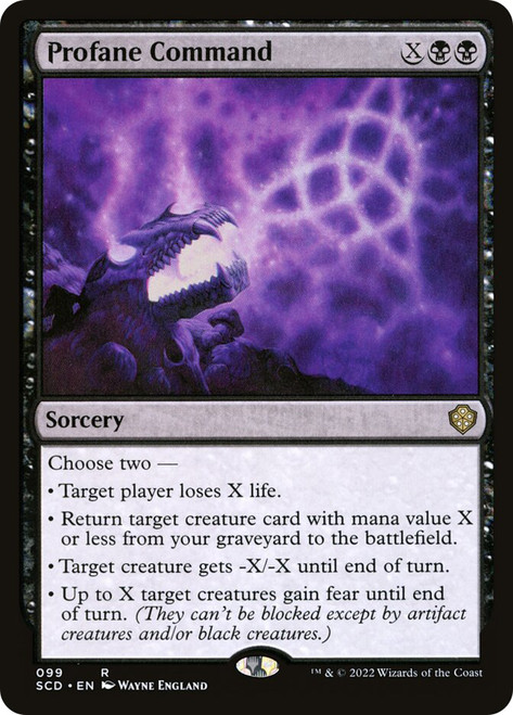 Profane Command\nStarter Commander Decks\nSingle\nMagic The Gathering