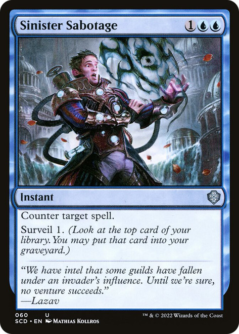 Sinister Sabotage\nStarter Commander Decks\nSingle\nMagic The Gathering