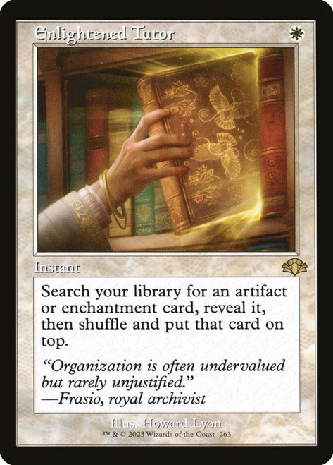 FOIL Enlightened Tutor 悟りの教示者 EDH Enlightened Tutor (Retro Frame) | Dominaria Remastered