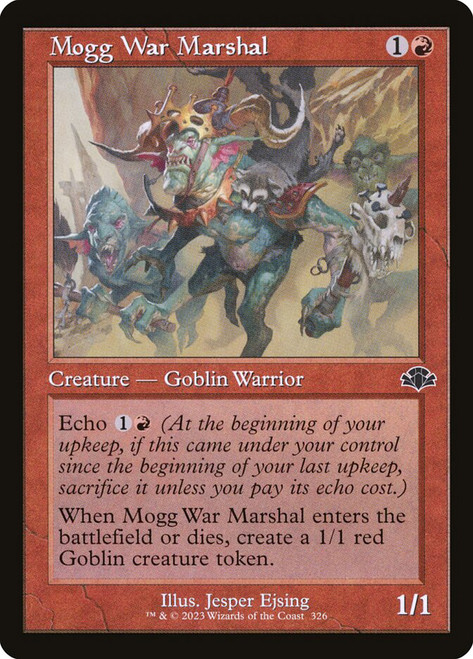 Mogg War Marshal (Retro Frame)\nDominaria Remastered - Retro Frame\nSingle\nMagic The Gathering