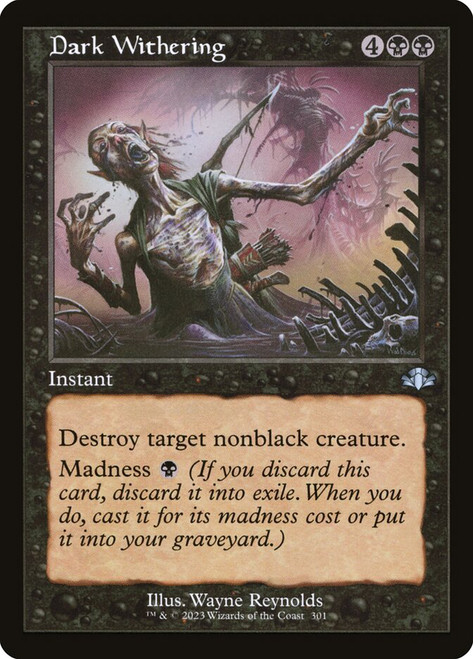 Dark Withering (Retro Frame)\nDominaria Remastered - Retro Frame\nSingle\nMagic The Gathering