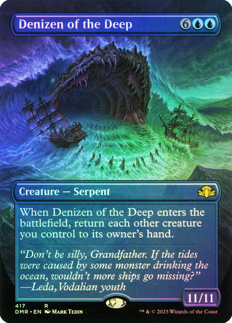 Denizen of the Deep (Borderless)\nDominaria Remastered - Borderless\nSingle\nMagic The Gathering