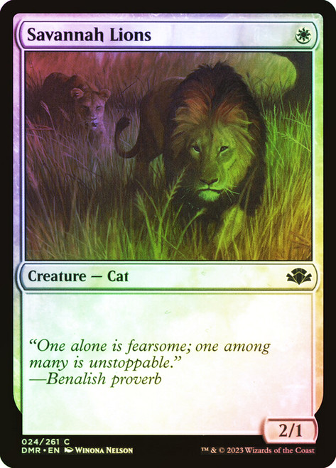 Savannah Lions\nDominaria Remastered\nSingle\nMagic The Gathering
