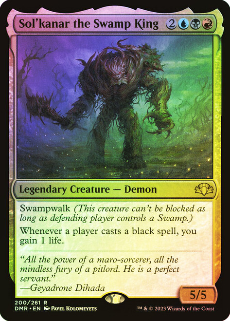 Sol'kanar the Swamp King\nDominaria Remastered\nSingle\nMagic The Gathering