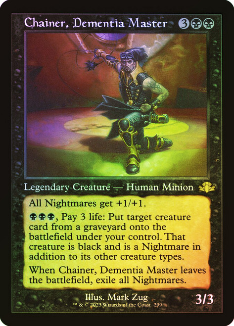 Chainer, Dementia Master (Retro Frame)\nDominaria Remastered - Retro Frame\nSingle\nMagic The Gathering