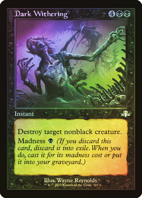 Dark Withering (Retro Frame)\nDominaria Remastered - Retro Frame\nSingle\nMagic The Gathering
