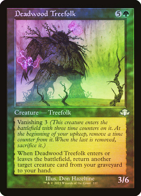 Deadwood Treefolk (Retro Frame)\nDominaria Remastered - Retro Frame\nSingle\nMagic The Gathering