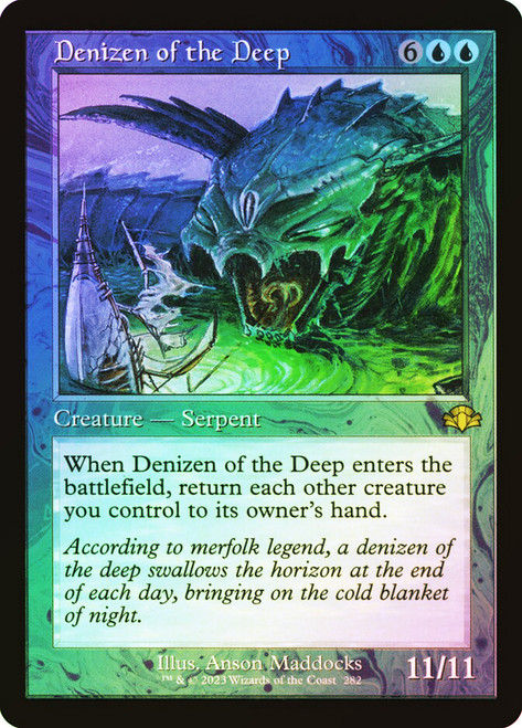 Denizen of the Deep (Retro Frame)\nDominaria Remastered - Retro Frame\nSingle\nMagic The Gathering