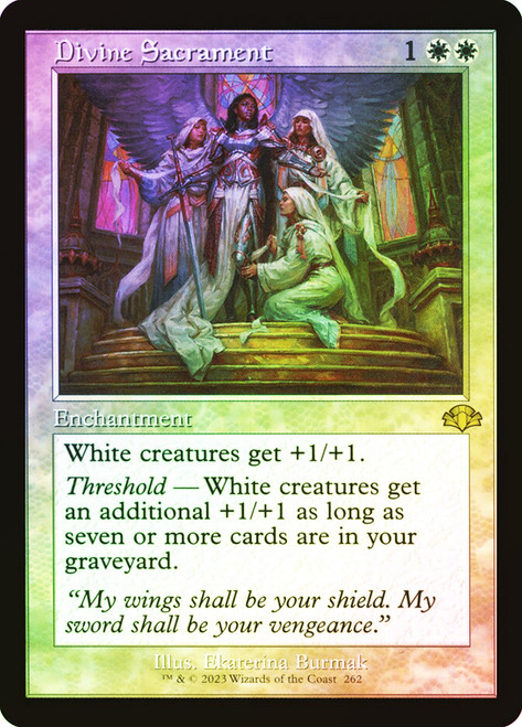 Divine Sacrament (Retro Frame)\nDominaria Remastered - Retro Frame\nSingle\nMagic The Gathering