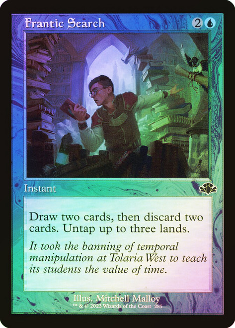 Frantic Search (Retro Frame)\nDominaria Remastered - Retro Frame\nSingle\nMagic The Gathering