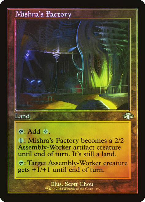 Mishra's Factory (Retro Frame)\nDominaria Remastered - Retro Frame\nSingle\nMagic The Gathering