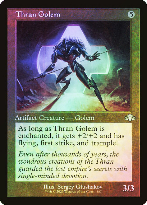 Thran Golem (Retro Frame)\nDominaria Remastered - Retro Frame\nSingle\nMagic The Gathering