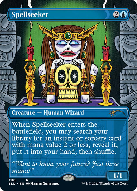 Spellseeker (Secret Lair) (Borderless)\nPromo: General\nSingle\nMagic The Gathering