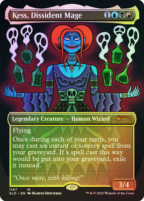 Kess, Dissident Mage (Secret Lair) (Borderless)\nPromo: General\nSingle\nMagic The Gathering