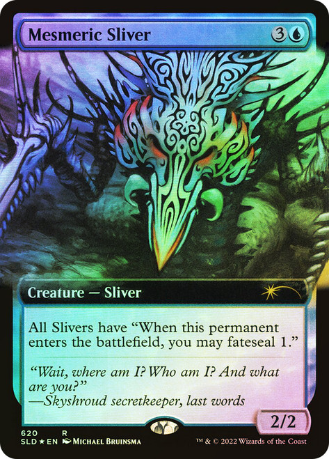 Mesmeric Sliver (Secret Lair) (Extended Art)\nPromo: General\nSingle\nMagic The Gathering