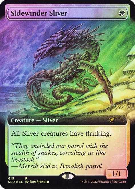 Sidewinder Sliver (Secret Lair) (Extended Art)\nPromo: General\nSingle\nMagic The Gathering