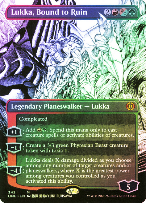 Lukka, Bound to Ruin (#467) (Borderless) (Compleat Foil