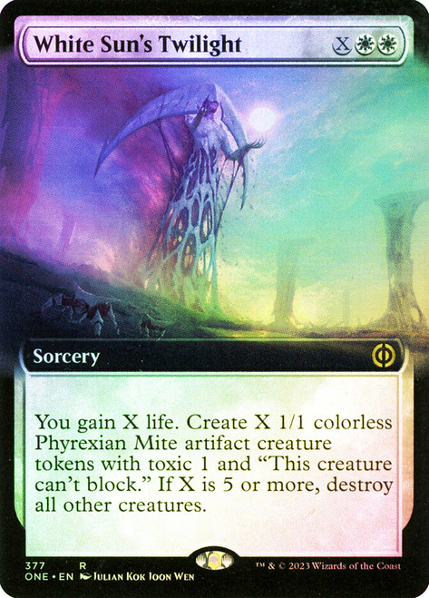 White Sun's Twilight (Extended Art)\nPhyrexia: All Will Be One - Variants\nSingle\nMagic The Gathering