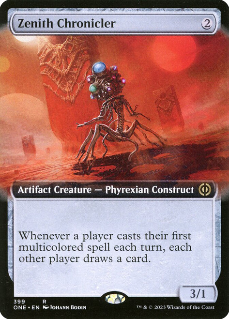 Zenith Chronicler (Extended Art)\nPhyrexia: All Will Be One - Variants\nSingle\nMagic The Gathering