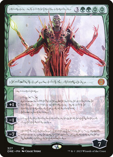 Nissa, Ascended Animist (#327) (Phyrexian)\nPhyrexia: All Will Be One - Variants\nSingle\nMagic The Gathering