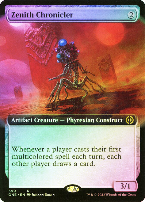 Zenith Chronicler (Extended Art)\nPhyrexia: All Will Be One - Variants\nSingle\nMagic The Gathering
