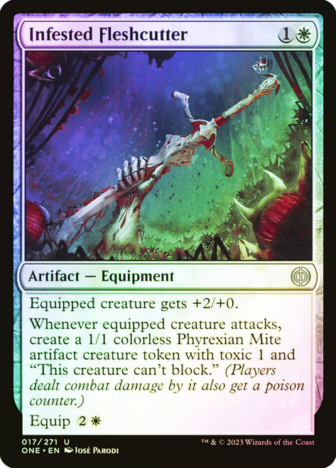 Infested Fleshcutter\nPhyrexia: All Will Be One\nSingle\nMagic The Gathering