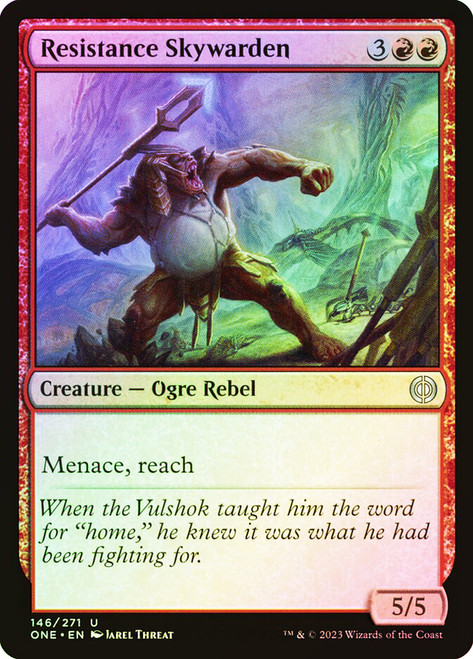 Resistance Skywarden\nPhyrexia: All Will Be One\nSingle\nMagic The Gathering