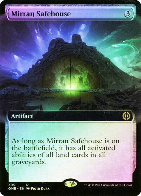 Mirran Safehouse (Extended Art)\nPhyrexia: All Will Be One - Variants\nSingle\nMagic The Gathering