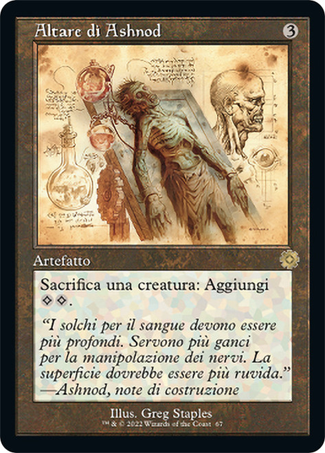 Ashnod's Altar (#067) (Retro Frame)\nThe Brothers' War Retro Artifacts - Schematics - Italian\nSingle\nMagic The Gathering