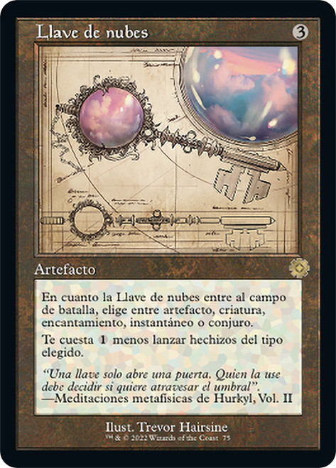 Cloud Key (#075) (Retro Frame)\nThe Brothers' War Retro Artifacts - Schematics - Spanish\nSingle\nMagic The Gathering