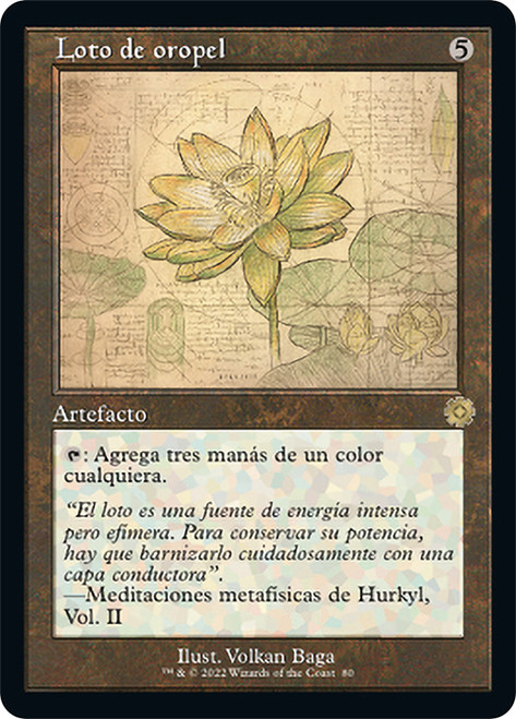 Gilded Lotus (#080) (Retro Frame)\nThe Brothers' War Retro Artifacts - Schematics - Spanish\nSingle\nMagic The Gathering