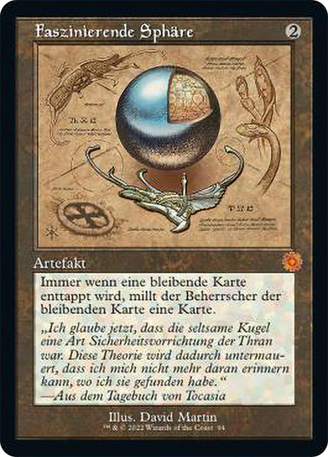 Mesmeric Orb (#094) (Retro Frame)\nThe Brothers' War Retro Artifacts - Schematics - German\nSingle\nMagic The Gathering