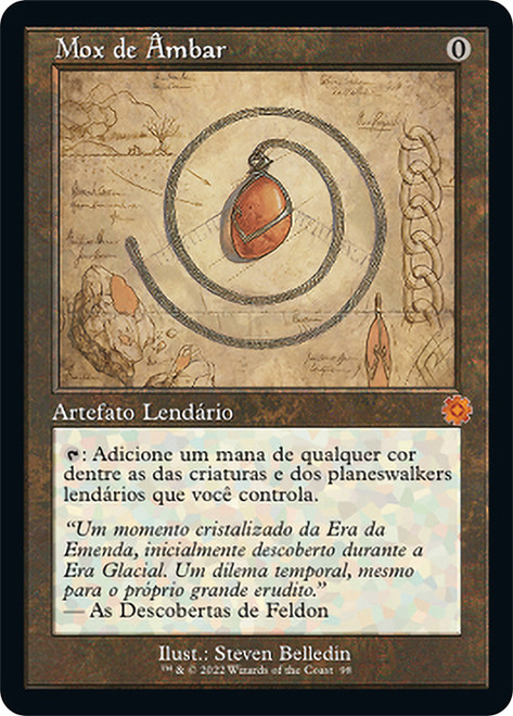 Mox Amber (#098) (Retro Frame)\nThe Brothers' War Retro Artifacts - Schematics - Portuguese\nSingle\nMagic The Gathering
