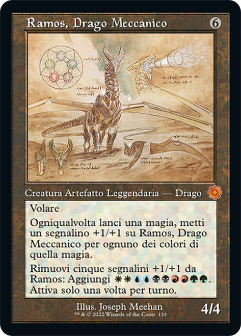 Ramos, Dragon Engine (#110) (Retro Frame)\nThe Brothers' War Retro Artifacts - Schematics - Italian\nSingle\nMagic The Gathering