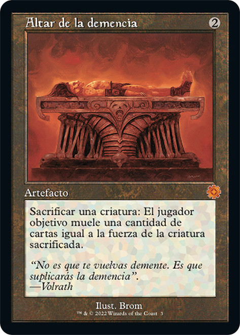 Altar of Dementia (#003) (Retro Frame)\nThe Brothers' War Retro Artifacts - Spanish\nSingle\nMagic The Gathering